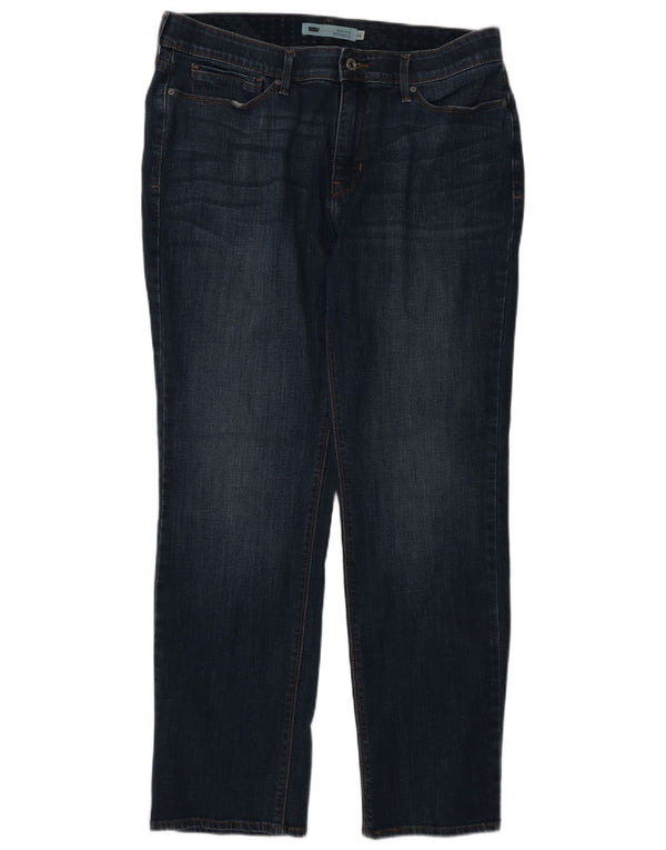 Damskie dżinsy Levi's 525 Straight US 14 XL W34 L30 Niebieska bawełna