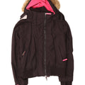Damska kurtka wiatrówka z kapturem Superdry The Windbomber UK 14, średnia czarna