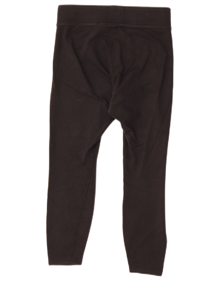 NIKE Womens Crop Leggings UK 10 Small Black Cotton