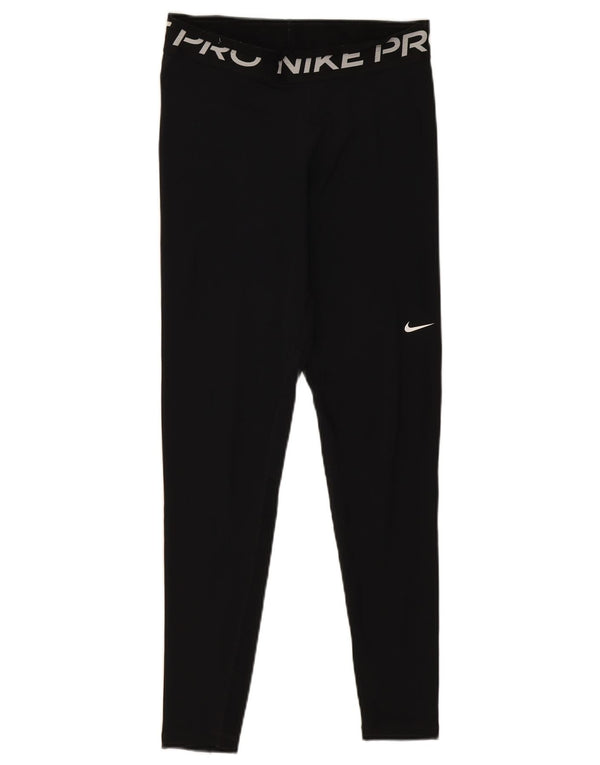 Damskie legginsy Nike Dri Fit Graphic UK 12, średni czarny poliester