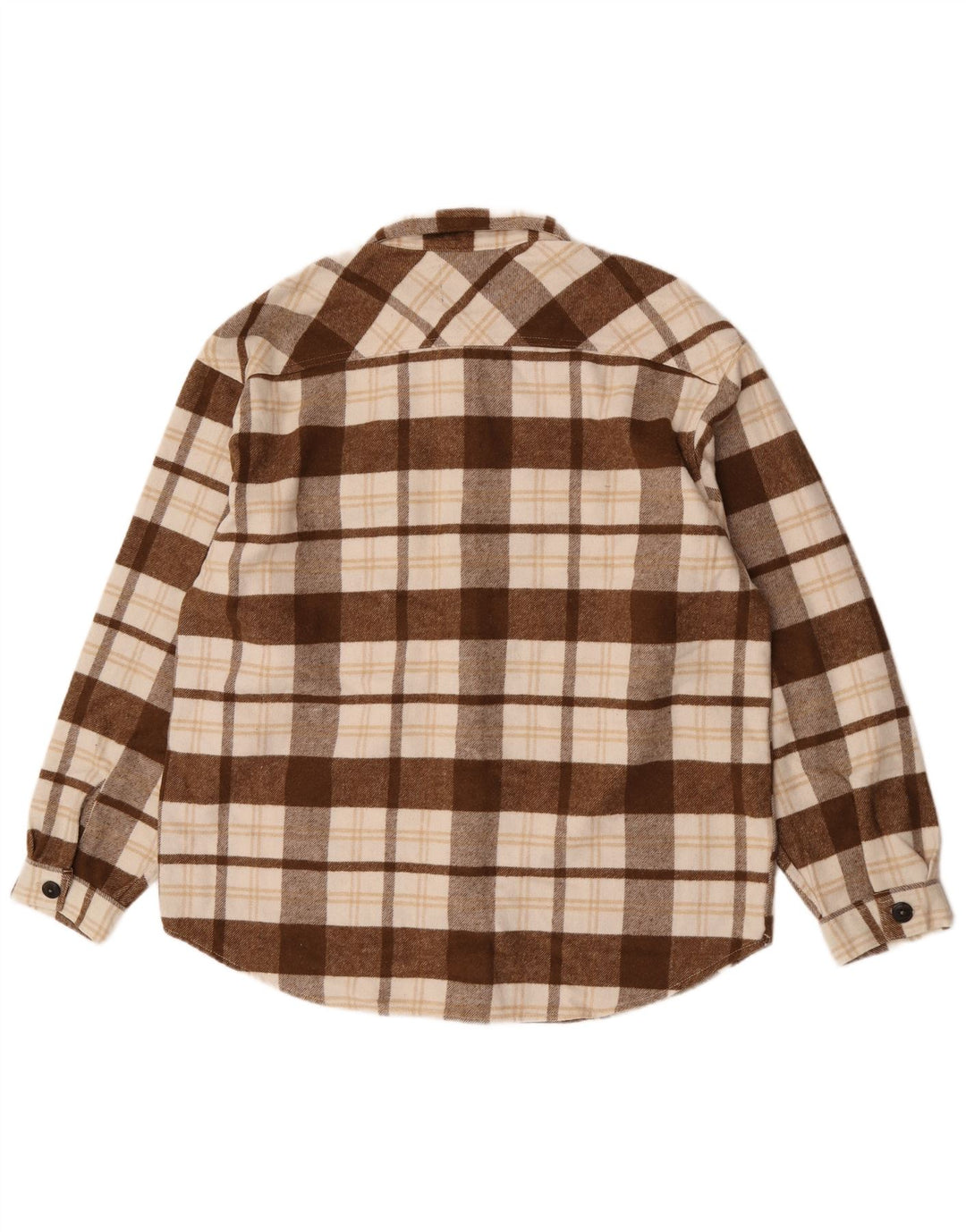 Męska koszula flanelowa Jack & Jones XL w brązową kratkę, poliester