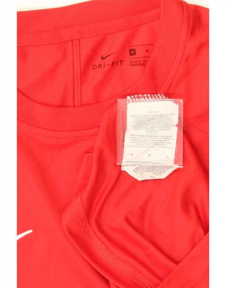 Męski T-shirt NIKE Dri Fit, średni czerwony poliester