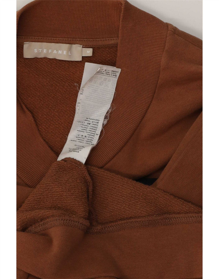 Damska bluza Stefanel z grafiką o luźnym kroju, UK 14, średni brąz
