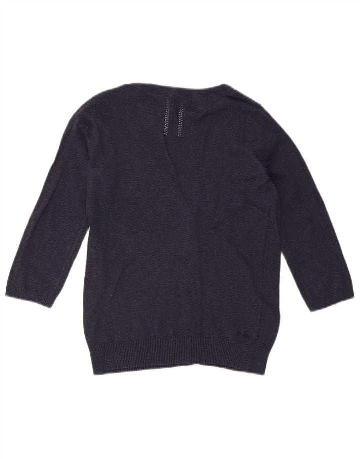 Damski sweter rozpinany FAT FACE z rękawem 3/4 UK 8, mały, granatowy, bawełniany