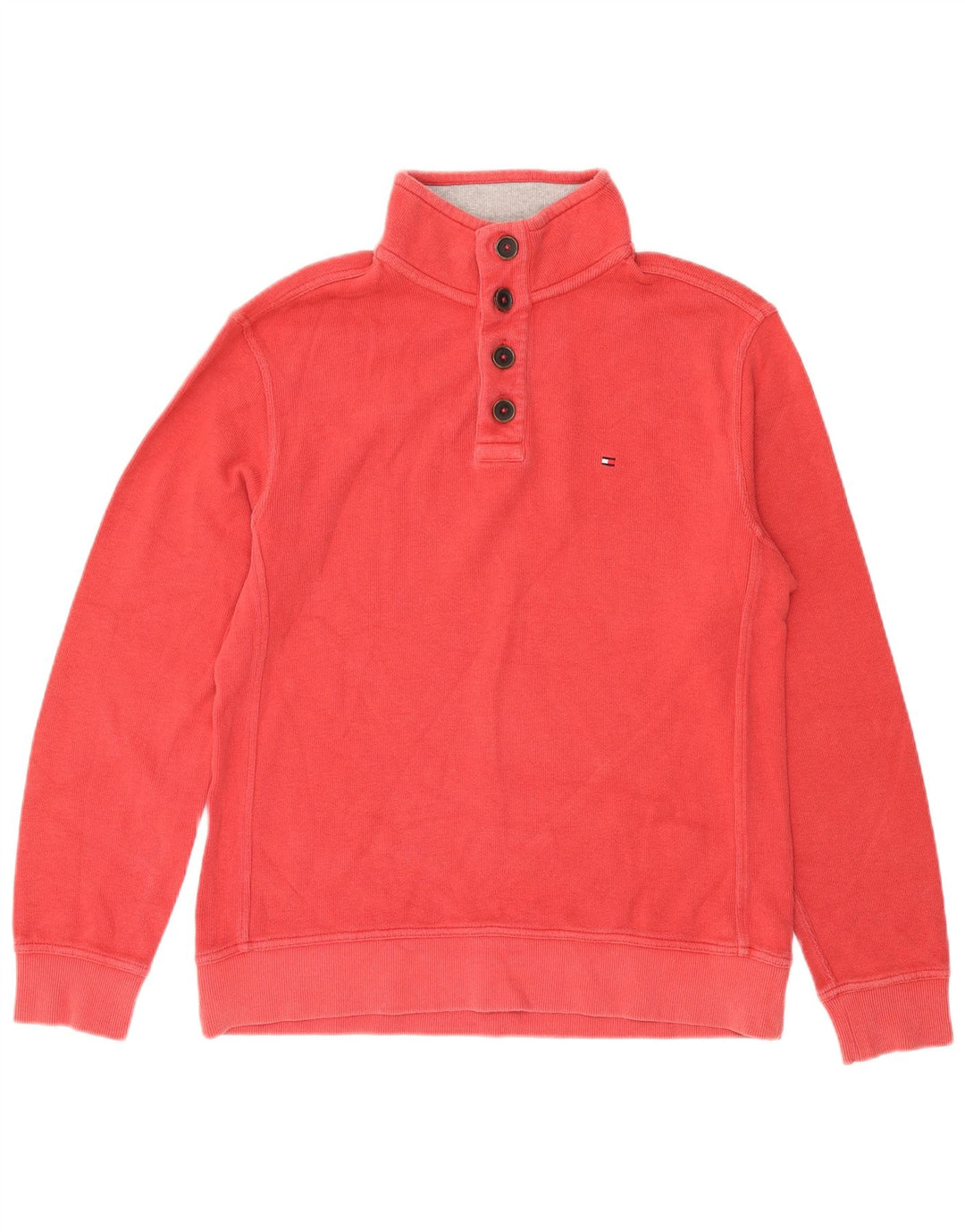 Męska bluza zapinana na guziki Tommy Hilfiger, duża czerwona bawełna