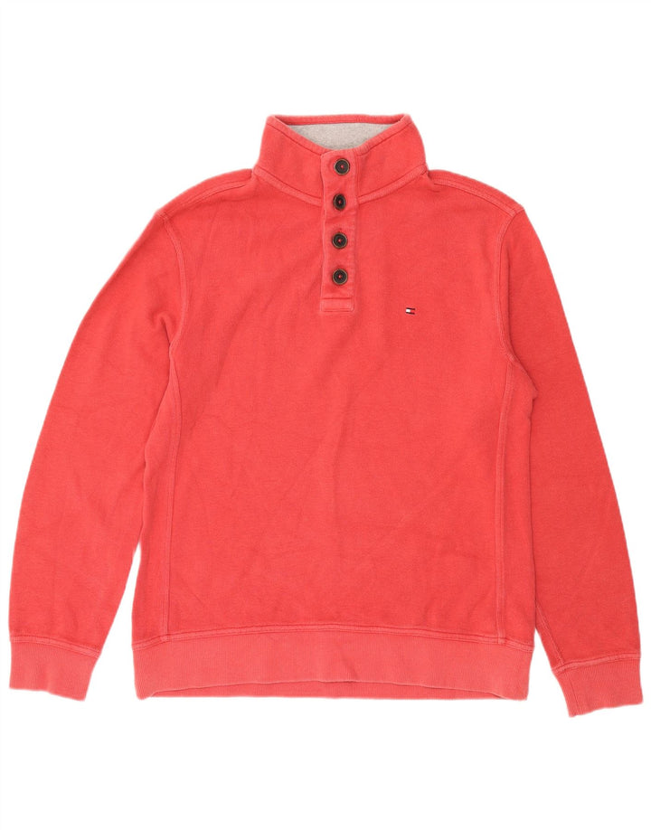 Męska bluza zapinana na guziki Tommy Hilfiger, duża czerwona bawełna