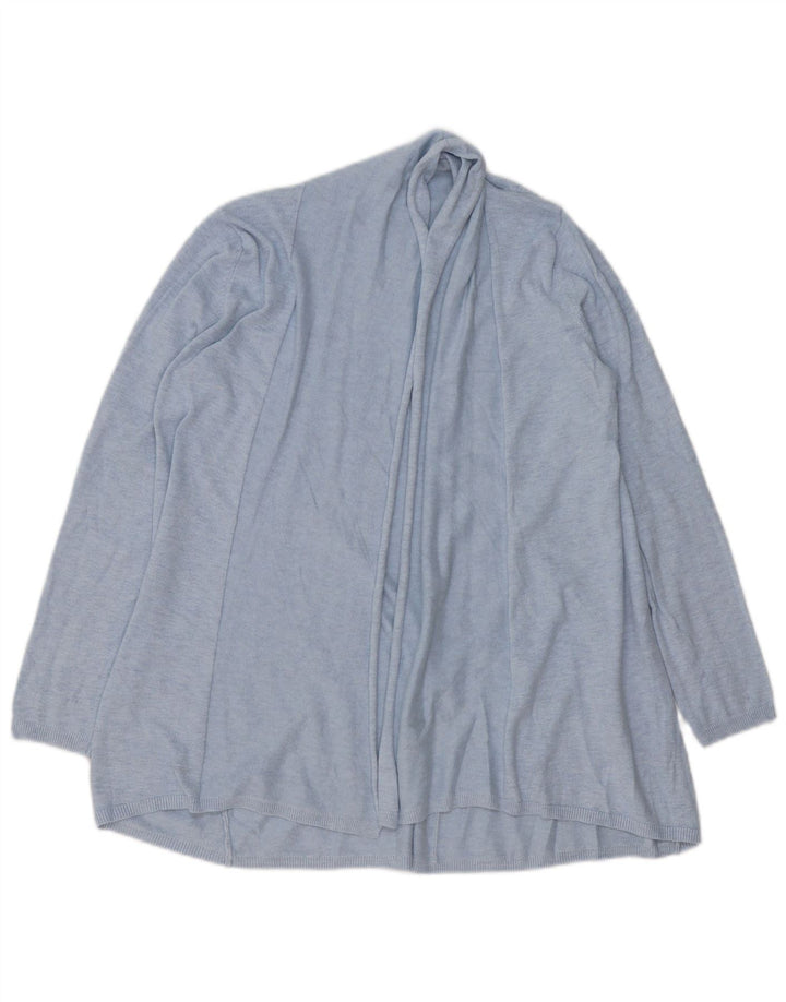 Sweter damski Zara Longline Open Cardigan UK 16, duży niebieski