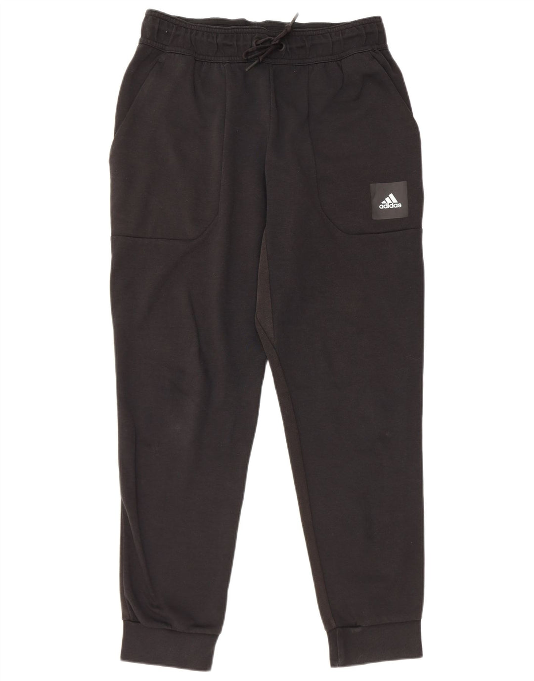 Męskie spodnie dresowe Adidas, średnie czarne, bawełniane