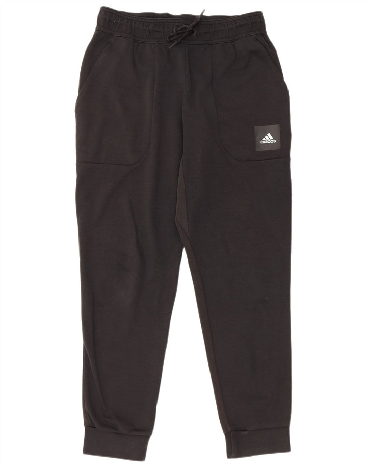 Męskie spodnie dresowe Adidas, średnie czarne, bawełniane