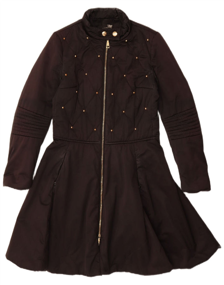 Płaszcz damski Moschino UK 8, mały, czarny, poliestrowy