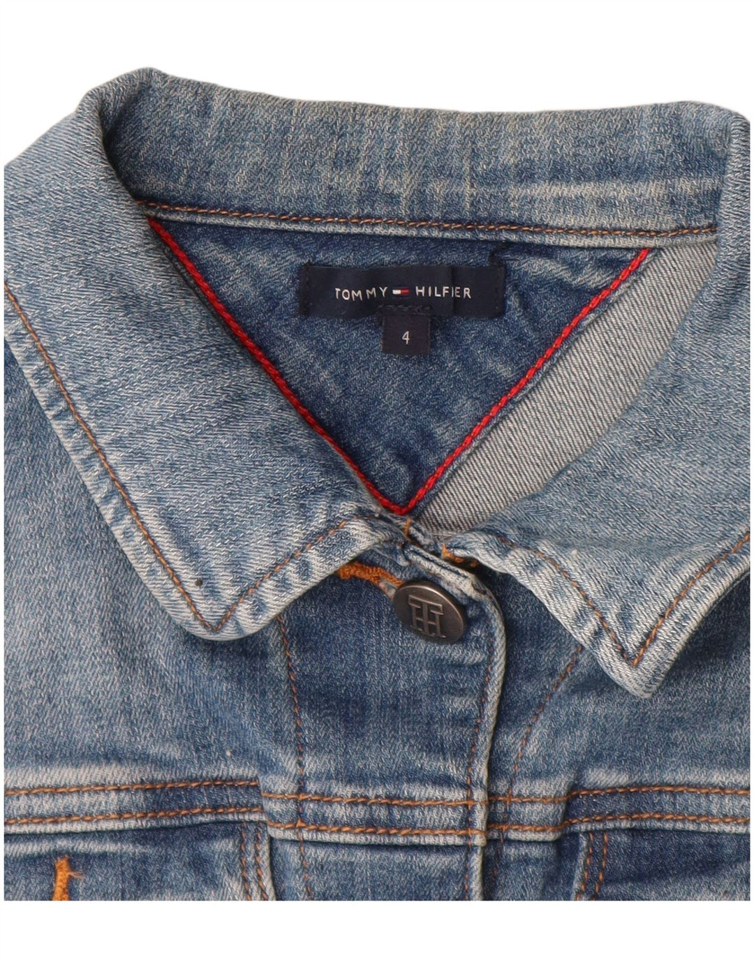 Damska krótka kurtka dżinsowa Tommy Hilfiger US 4, mała, niebieska, bawełniana