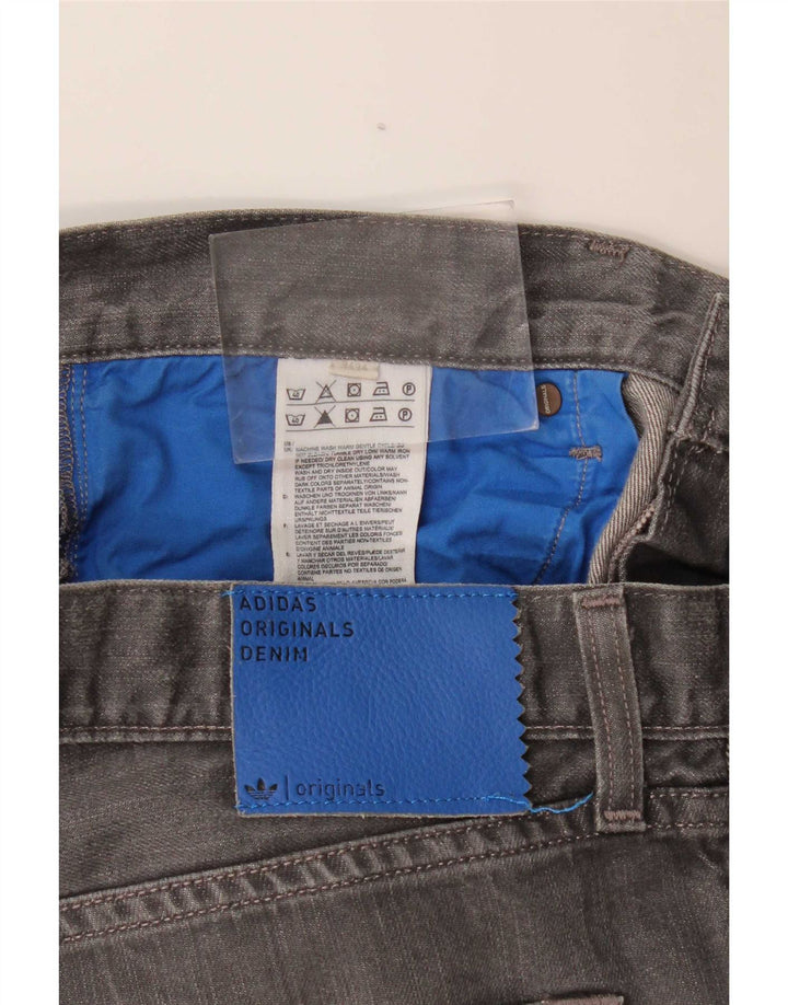 Adidas Mens Slim Jeans W34 L34 Grey Cotton