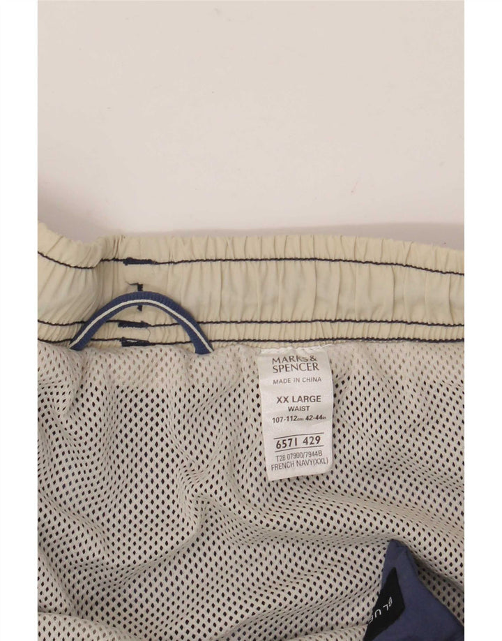 Męskie spodenki kąpielowe Marks & Spencer 2XL granatowe, poliamidowe