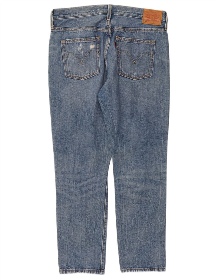 Damskie jeansy Levi's 501 w trudnej sytuacji W29 L28 Niebieskie bawełniane
