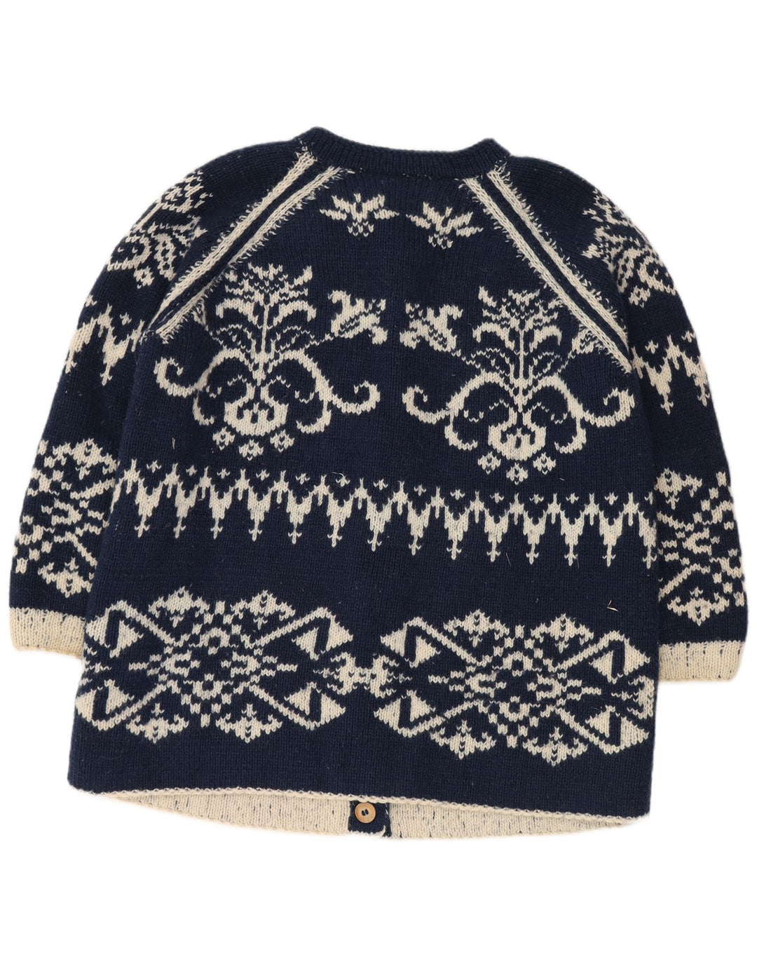 Vintage damski sweter oversize o przedłużonym kroju UK 18 XL granatowy