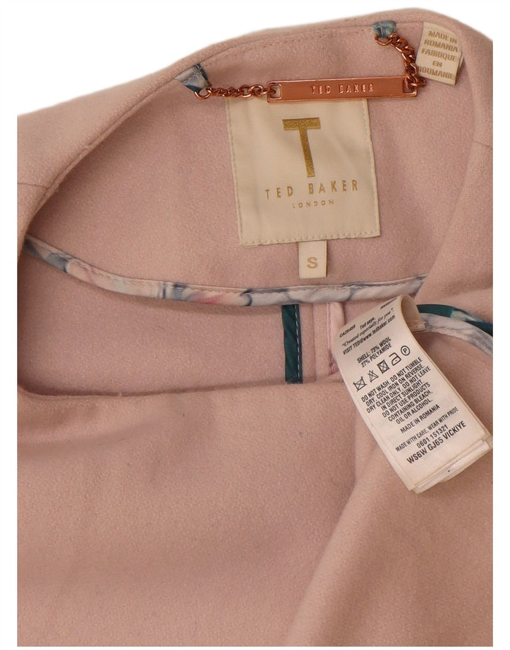 Damski płaszcz oversize Ted Baker UK 10, mały, różowy, wełniany