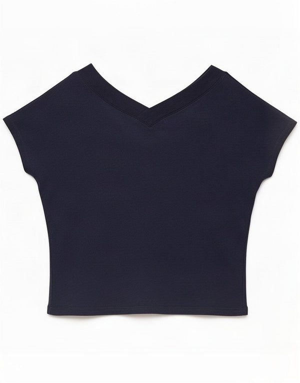 Damska koszulka oversize Zara Top UK 10 Small Navy Blue