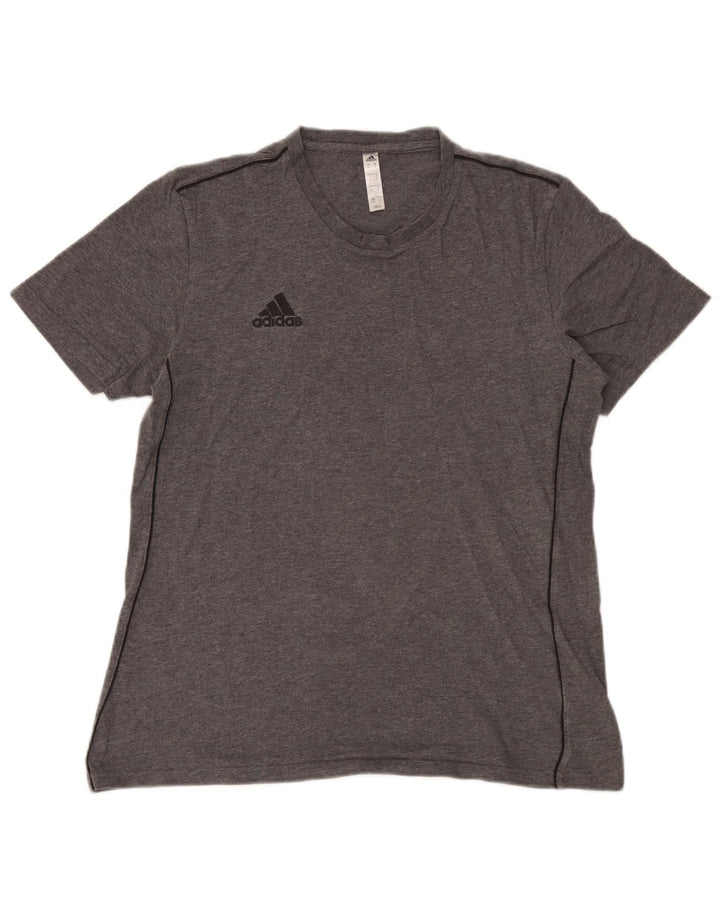 Adidas Męska Koszulka Top Średnia Szara Bawełna