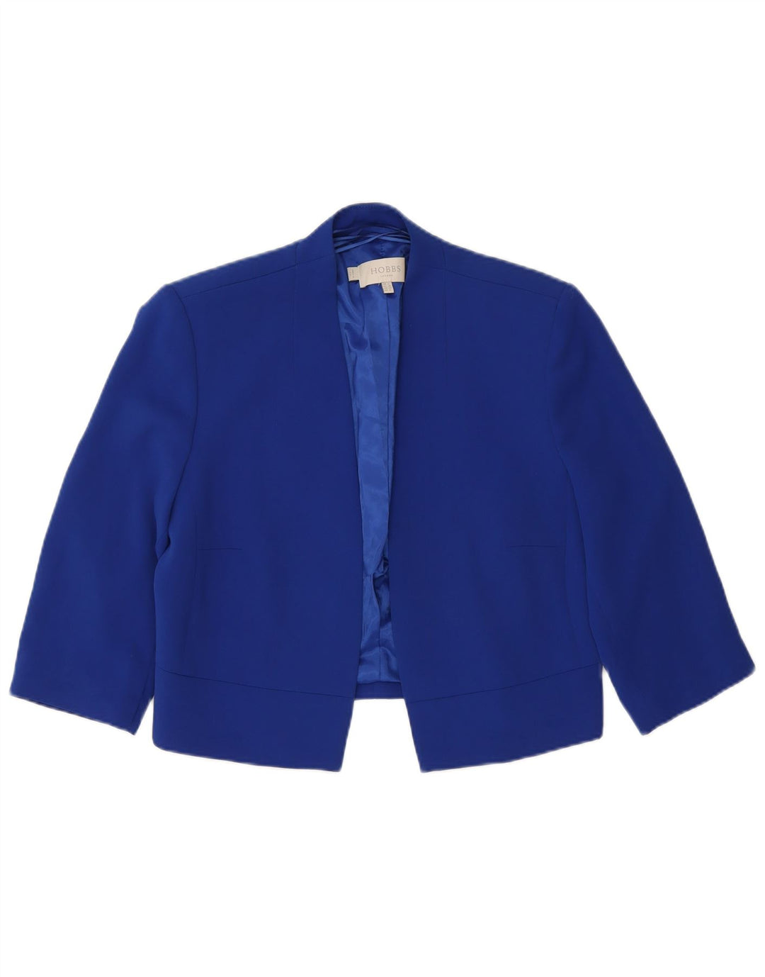 Damska kurtka bolerko z rękawem 3/4 Hobbs UK 12, średni niebieski poliester