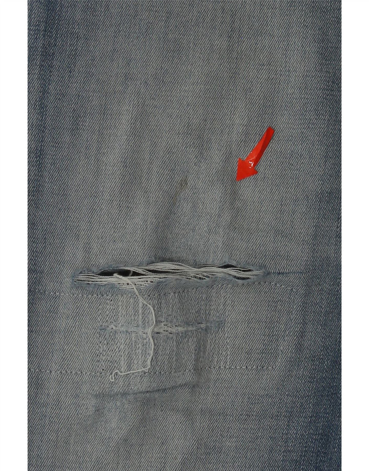 Wrangler Męskie Greensboro Proste dżinsy w trudnej sytuacji W33 L31 Niebieskie bawełniane