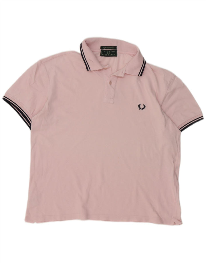Męska koszulka polo Fred Perry, duża, różowa, bawełniana w paski