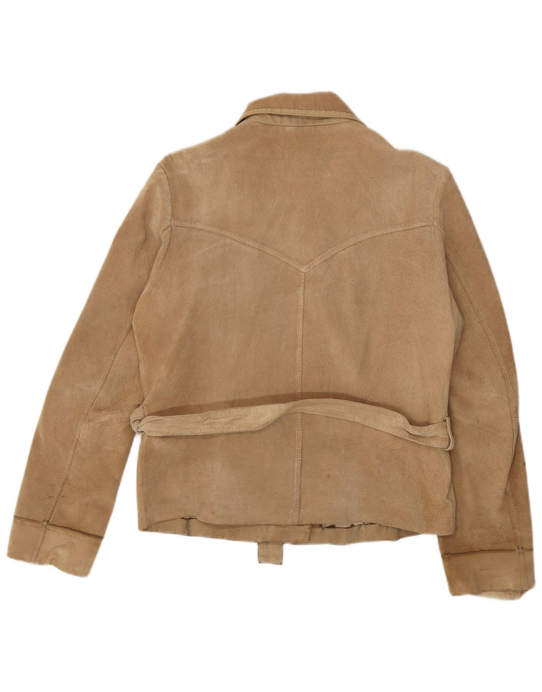 Damska kurtka zamszowa w stylu vintage IT 48 XL Beżowa skóra