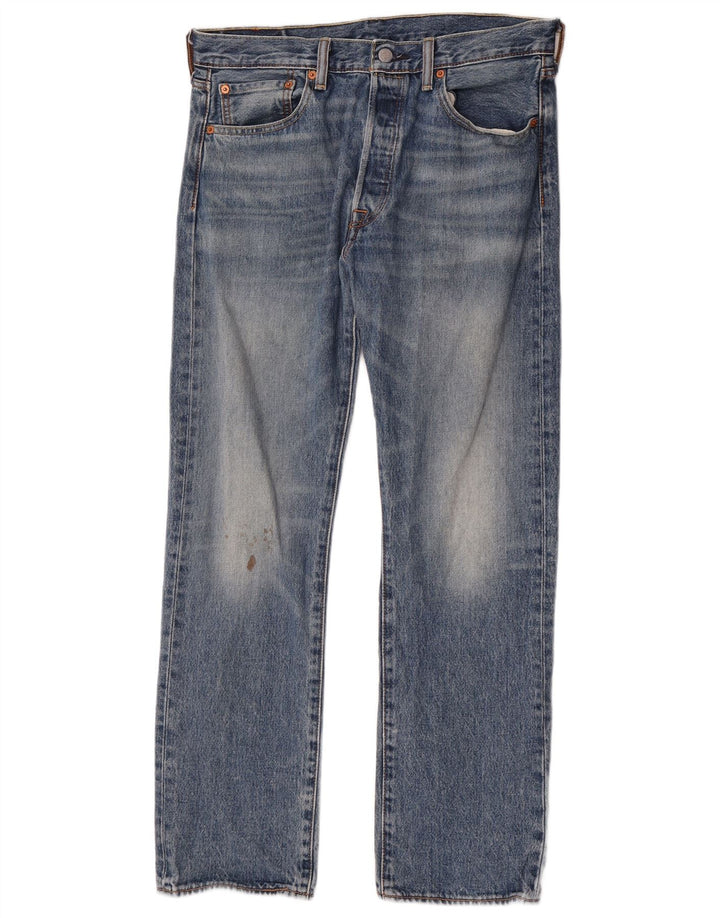Męskie jeansy Levi's 501 Straight W33 L30 Niebieskie bawełniane
