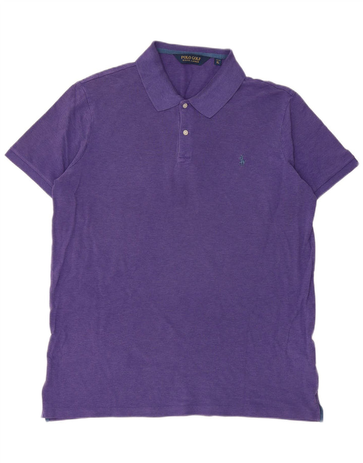 POLO RALPH LAUREN Męska koszulka polo XL, fioletowa, bawełniana