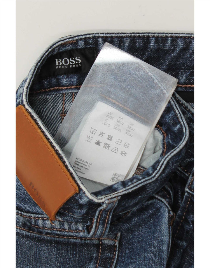 Męskie jeansy Slim Hugo Boss W30 L28 Niebieskie bawełniane