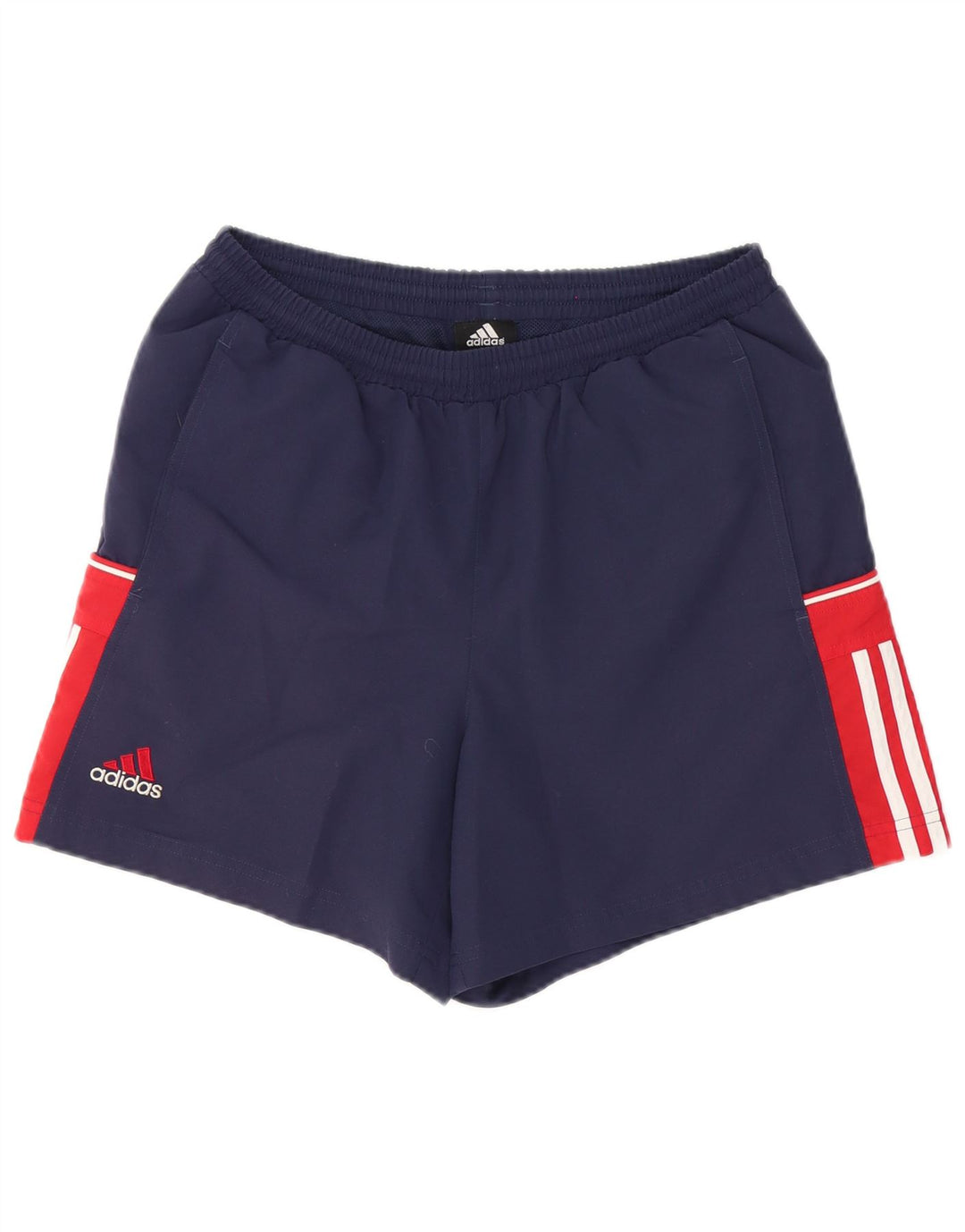 Męskie spodenki sportowe Adidas, średni granatowy, poliester z blokami kolorów