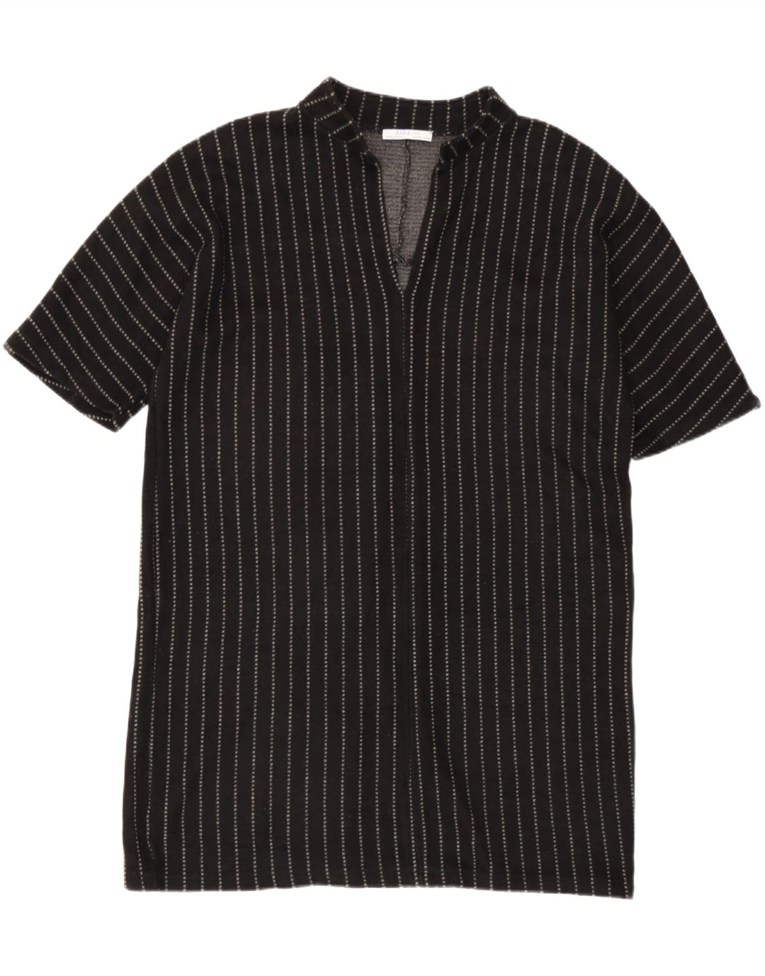 Damska sukienka oversize Zara UK 14, akrylowa, w średnie czarne paski