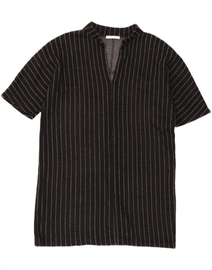Damska sukienka oversize Zara UK 14, akrylowa, w średnie czarne paski