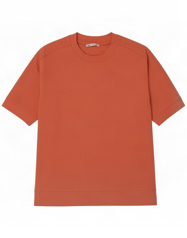 T-shirt męski Zara, bawełniany, średni czerwony