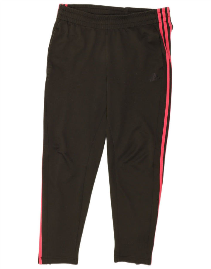 Damskie spodnie dresowe Adidas UK 16/18, duże, czarne, poliestrowe