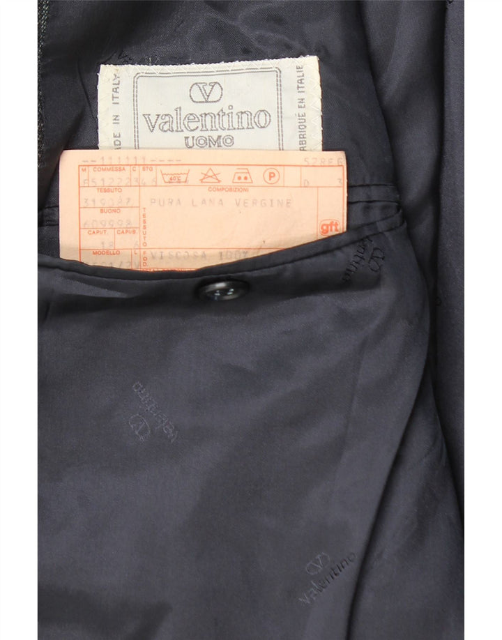 Męska marynarka Valentino zapinana na 2 guziki IT 46 w małe granatowe paski