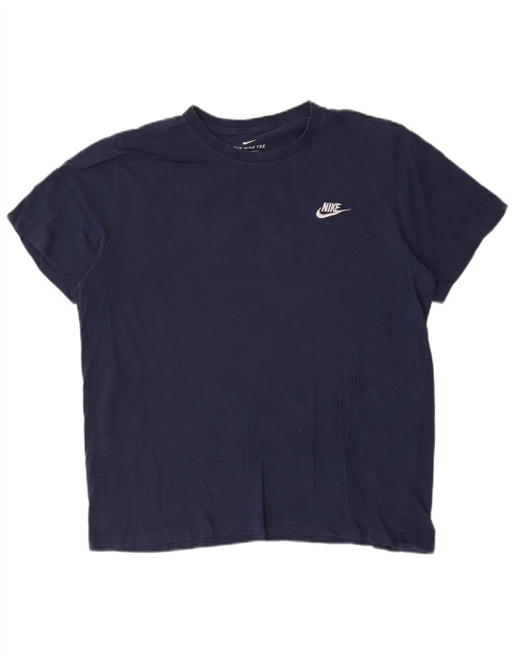 T-shirt męski Nike, duży, granatowy, bawełniany