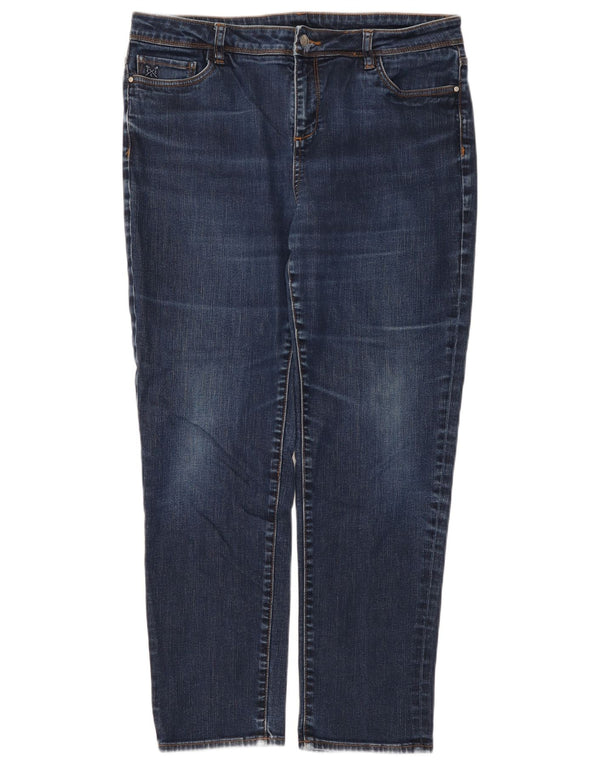 Crew Clothing Damskie wąskie dżinsy UK 16 duże W36 L28 Niebieska bawełna