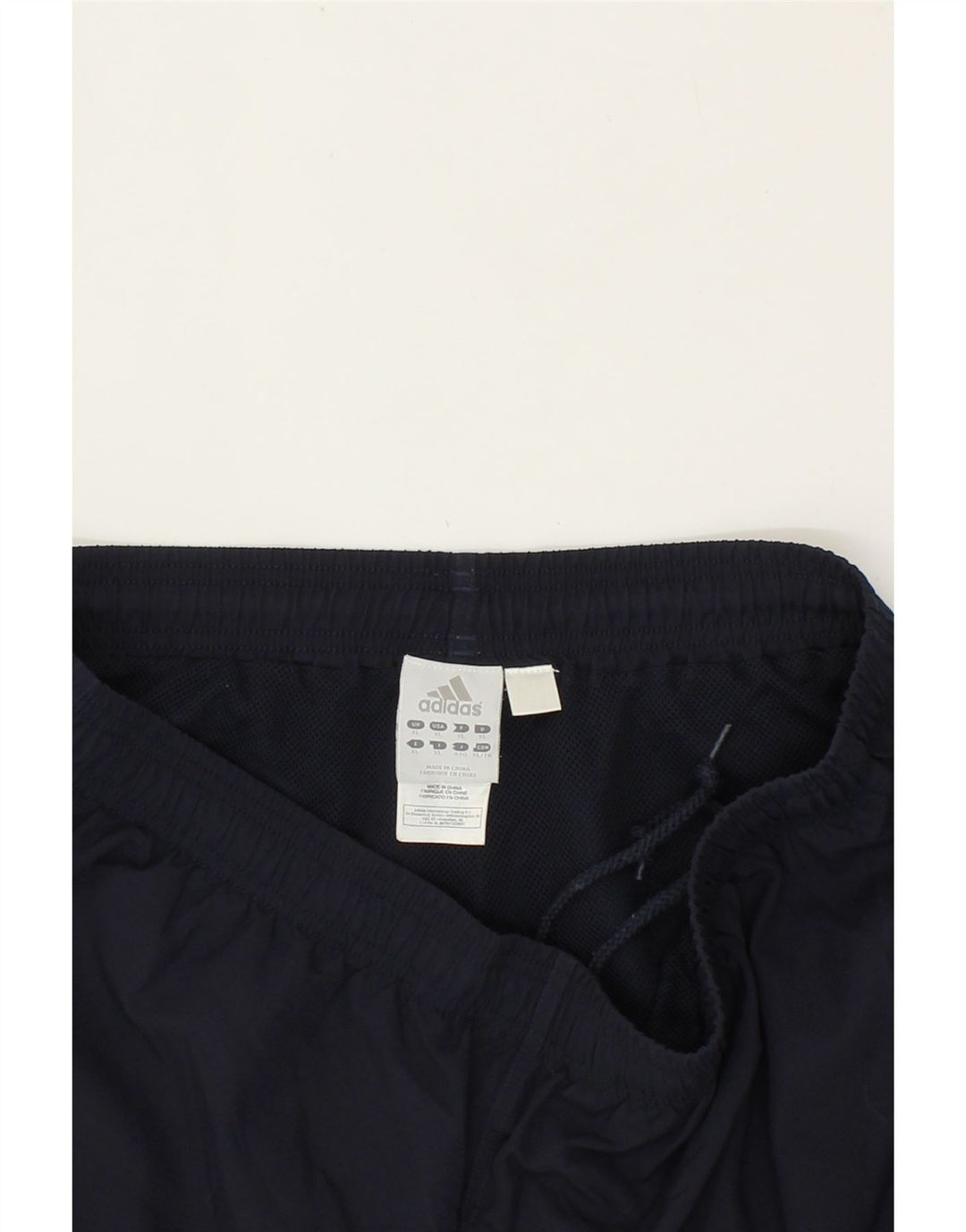 ADIDAS Mens Sport Shorts XL Navy Blue Polyester Vintage Adidas and Second-Hand Adidas from Messina Hembry 