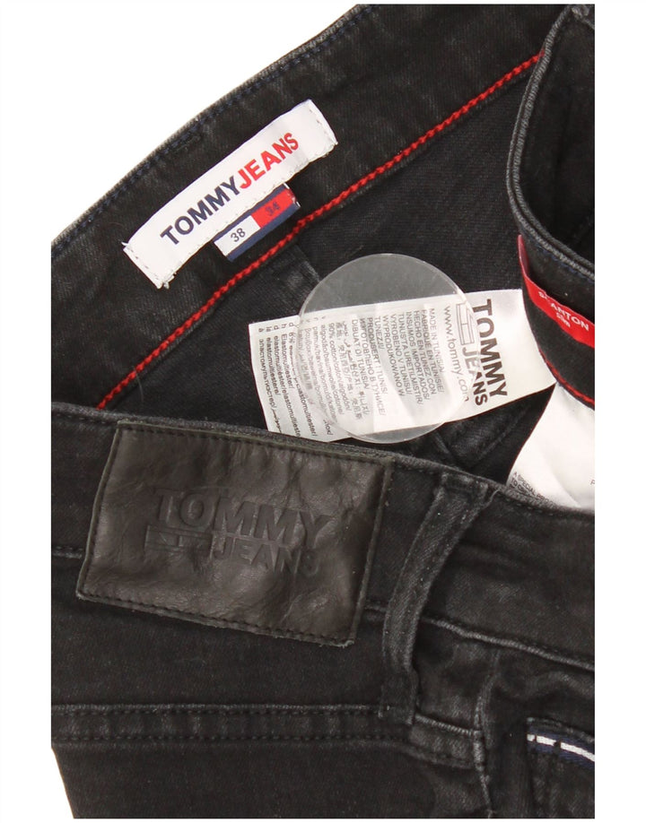 Męskie jeansy slim fit Tommy Hilfiger W38 L34 Czarne bawełniane