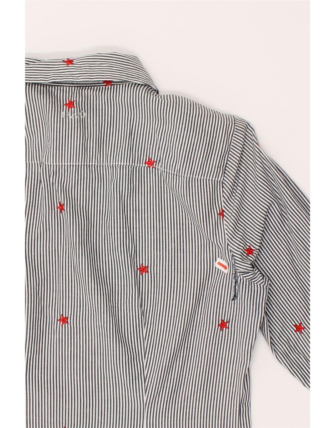 LIU JO Womens Shirt UK 12 Medium Blue Striped Vintage Liu Jo and Second-Hand Liu Jo from Messina Hembry 