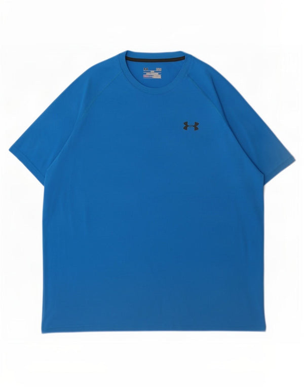 Under Armour Mens Heat Gear T-Shirt Top Large Blue