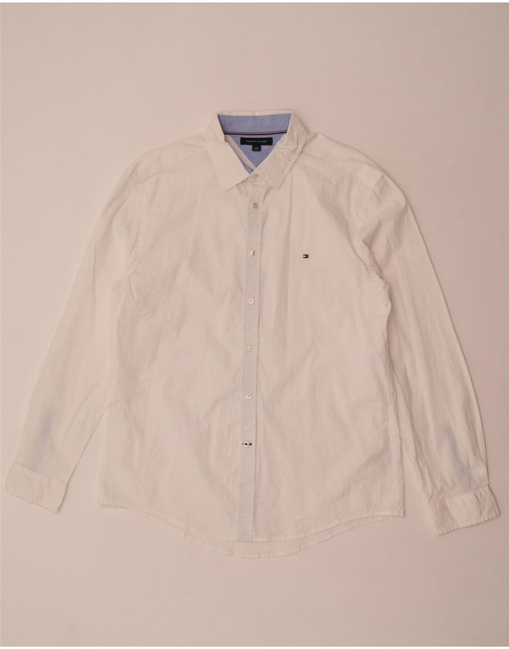 Koszula męska Tommy Hilfiger XL, biała, bawełniana
