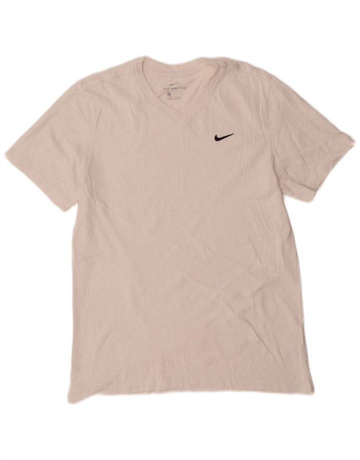 T-shirt męski Nike, średni, biały, bawełniany
