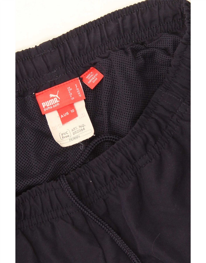 Damskie wodoodporne spodnie Puma UK 10, małe, granatowe, poliestrowe
