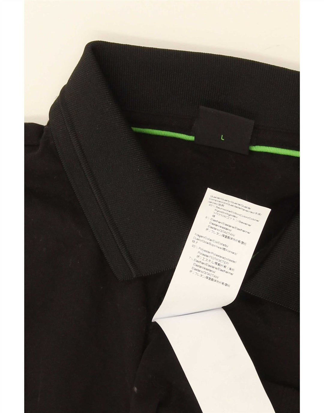 Męska koszulka polo ze stretchem Hugo Boss, duża, czarna, bawełniana
