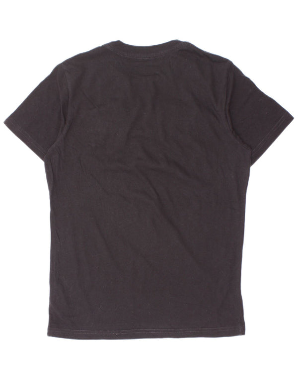 Chłopięcy T-shirt z grafiką Diesel, 9-10 lat, czarna bawełna