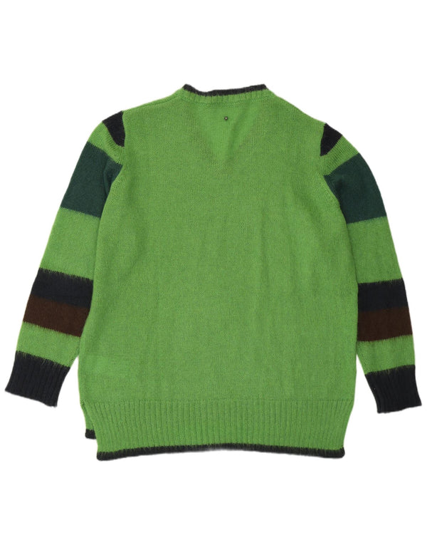 Damski sweter Marina Rinaldi z dekoltem w kształcie litery V, UK 14, średni zielony, blok kolorów