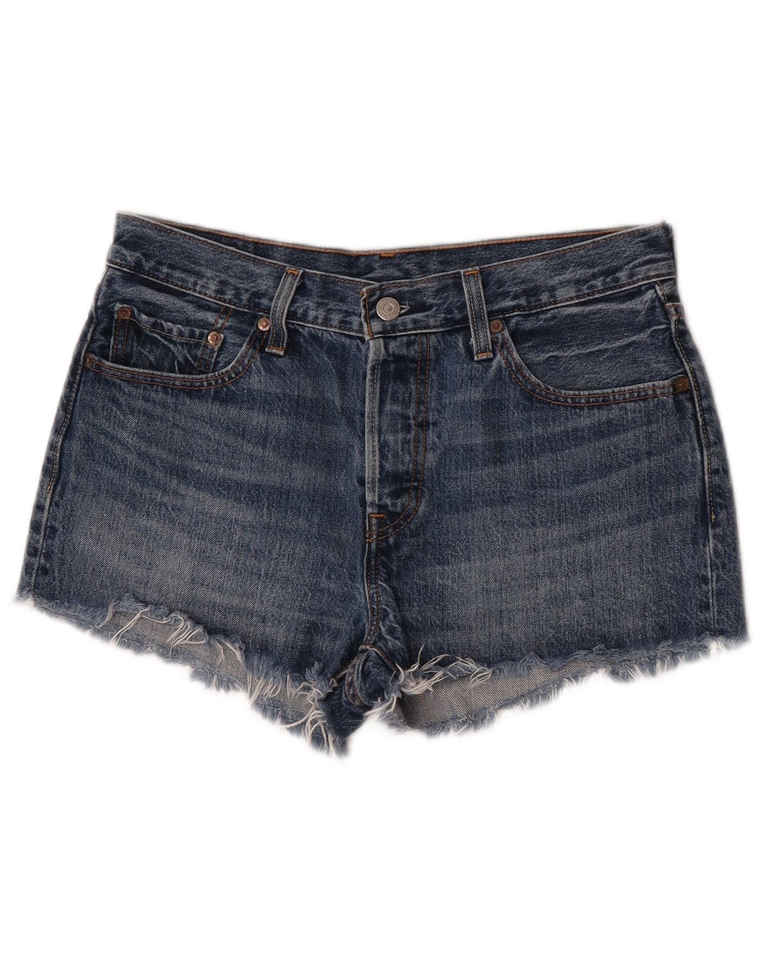 Damskie spodenki jeansowe Levi's 501 W28 Średnioniebieskie bawełniane