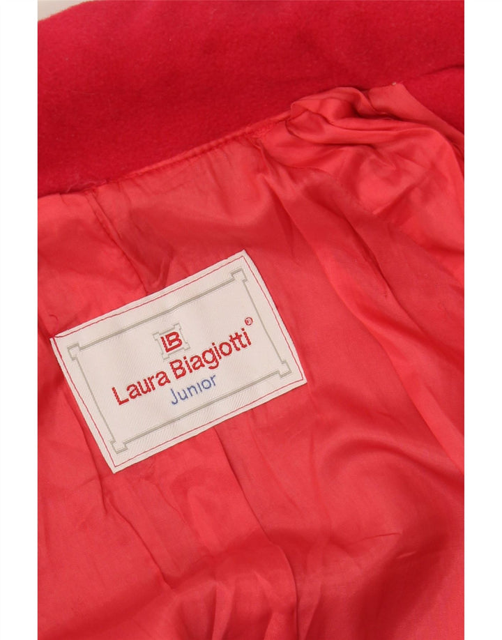 LAURA BIAGIOTTI Girls Overcoat 11-12 Years Red Vintage Laura Biagiotti and Second-Hand Laura Biagiotti from Messina Hembry 