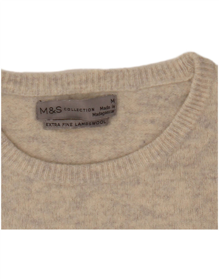 Sweter damski Marks & Spencer z okrągłym dekoltem, UK 14, średni szary nakrapiany